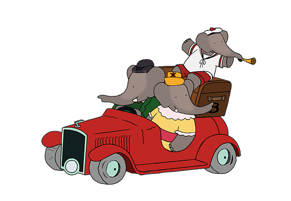 Babar driving a car Coffee Mug by Brunhoff - Fine Art America