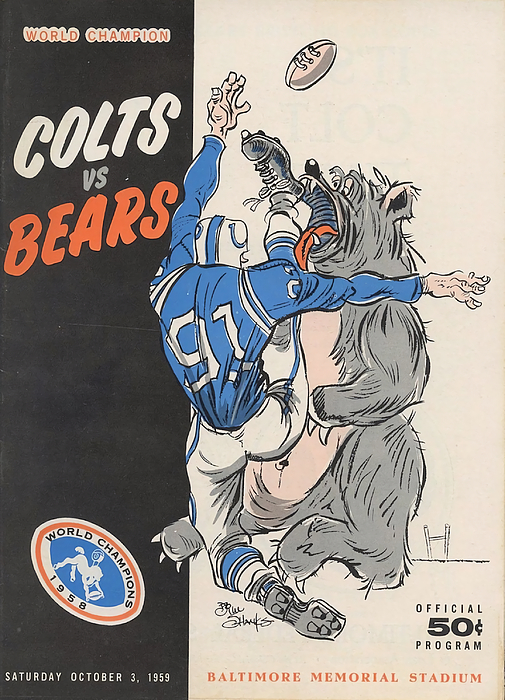 Chicago Bears Vintage Program Poster by Joe Hamilton - Fine Art America