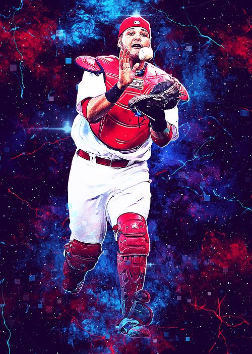 Player Baseball St. Louis Cardinals Yadiermolina Yadier Molina Yadier Molina  Yadi St. Louis Cardinal T-Shirt by Wrenn Huber - Pixels