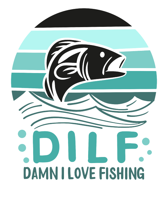 DILF Damn I Love Fishing Fisher Angler Bass Trout #4 T-Shirt by Toms Tee  Store - Pixels