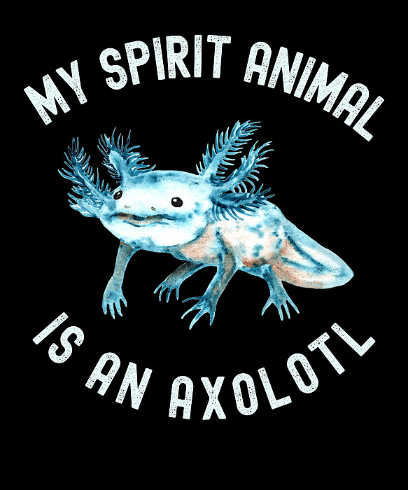 Funny My Spirit Animal Is An Axolotl Sticker by Abhishek Mandal - Fine Art  America