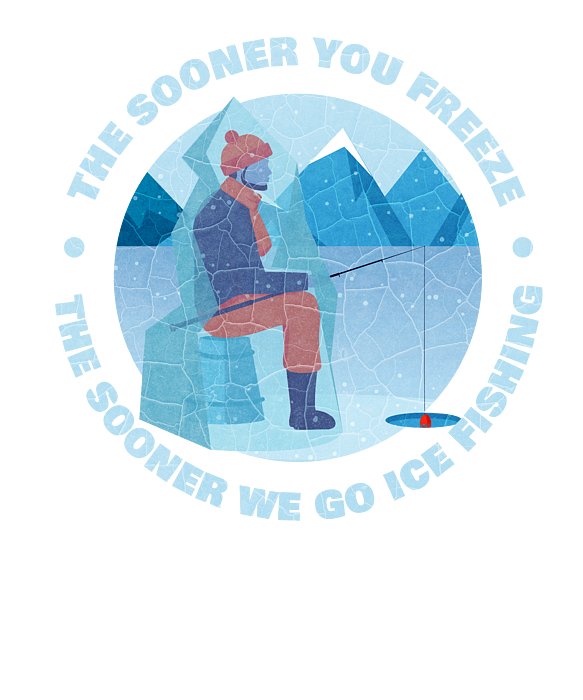 Ice Fishing #4 Sticker by Mercoat UG Haftungsbeschraenkt - Fine