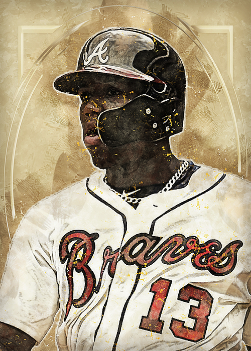  Ronald Acuna Jr. Poster Print, Baseball Player