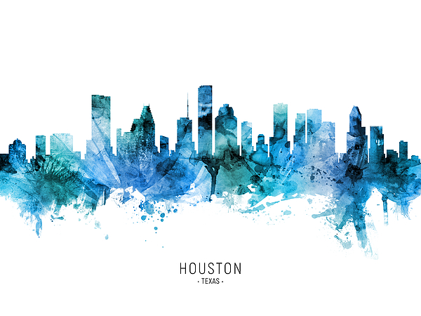 Houston Texas Skyline Tote Bag by Michael Tompsett - Pixels