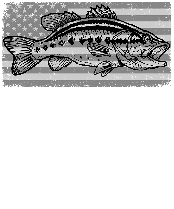 4th of July Fishing American Flag Bass Hooked On Freedom product Digital  Art by Jacob Hughes - Fine Art America
