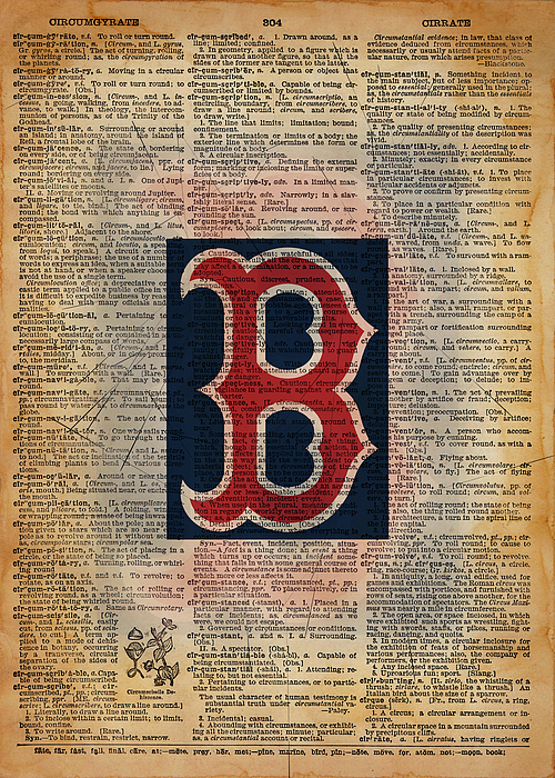 Baseball Vintage Boston Red Sox Drawing by Leith Huber - Fine Art America