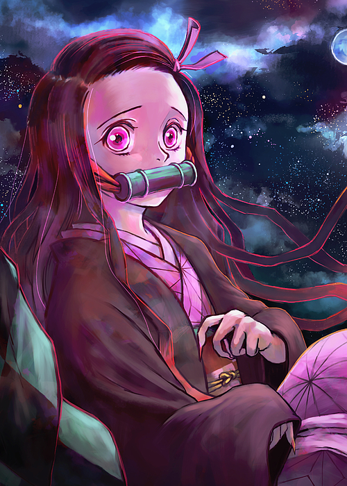 Kimetsu no Yaiba Anime Tanjiro Nezuko T-Shirt Poster by Anime Art - Fine  Art America