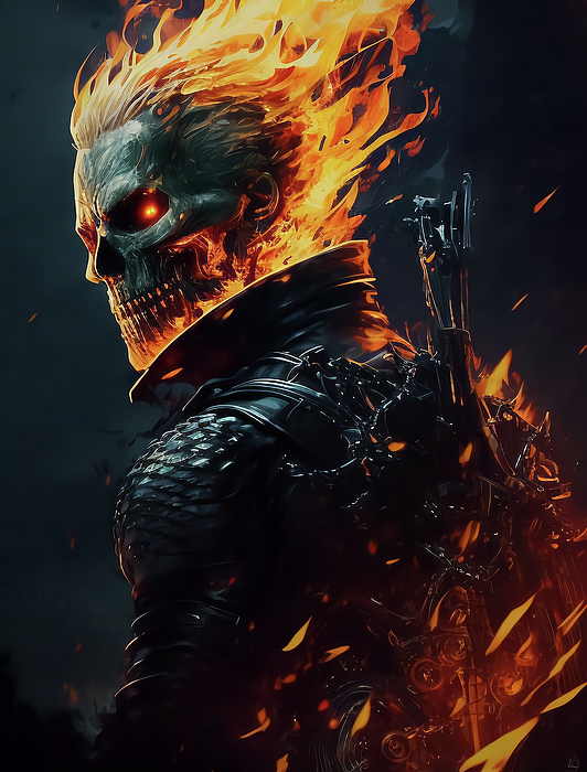 Ghost Rider #16 Digital Art by Creationistlife - Pixels