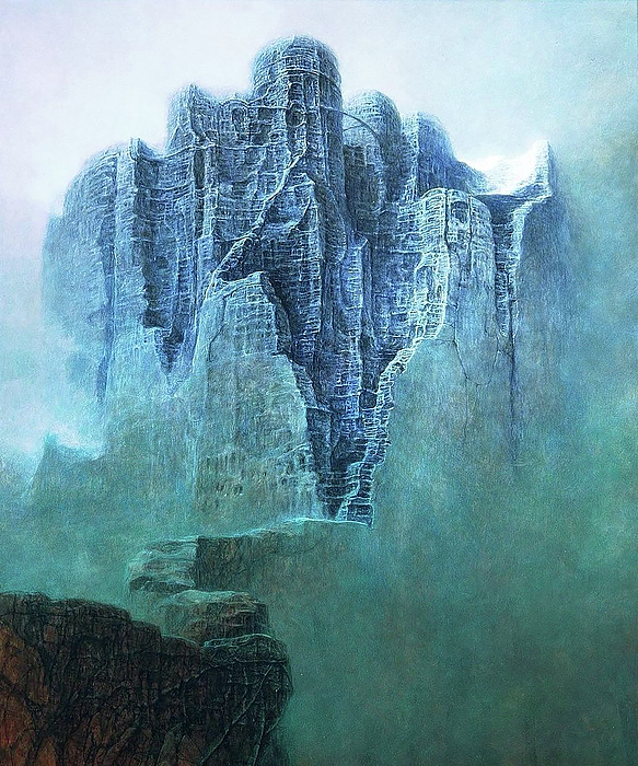 Zdzislaw Beksinski Greeting Card by Issam Lachtioui