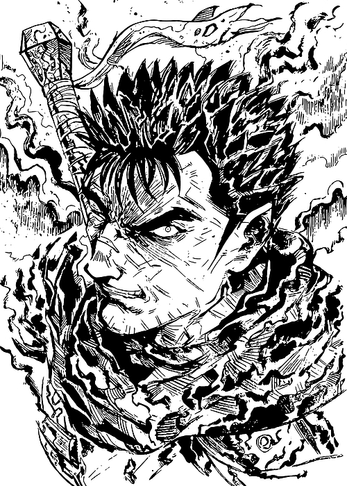 Berserk Guts #3 Duvet Cover by Anime Manga - Pixels