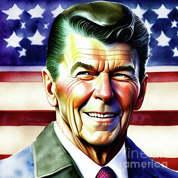 Ronald Reagan, Actor and President Greeting Card by John Springfield