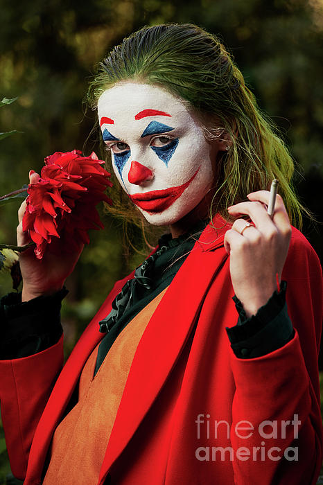 Young Woman Joker Greeting Card For Sale By Aleksey Tugolukov