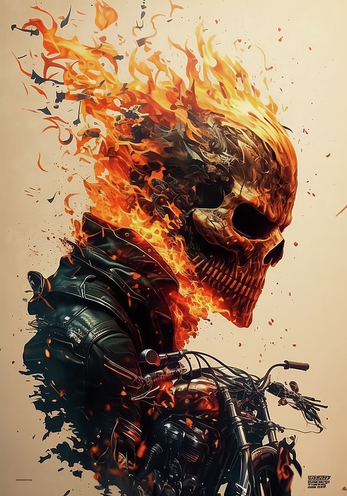 Ghost Rider #16 Digital Art by Creationistlife - Pixels