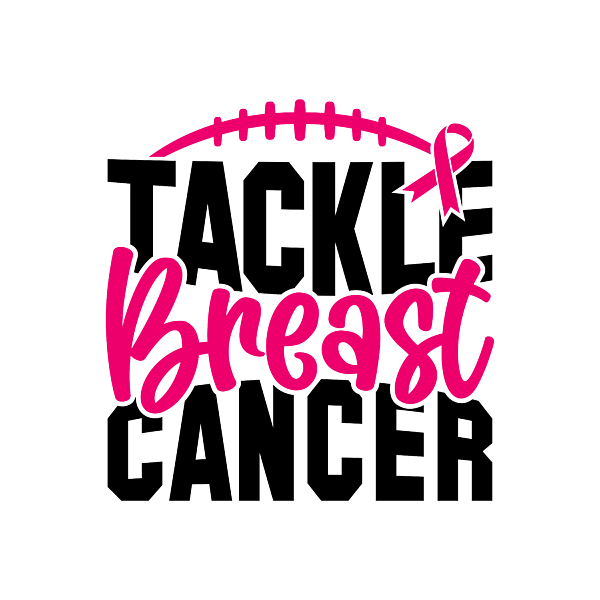 Tackle Breast Cancer Football Sport Awareness Support Pink Ribbon #9 Sticker