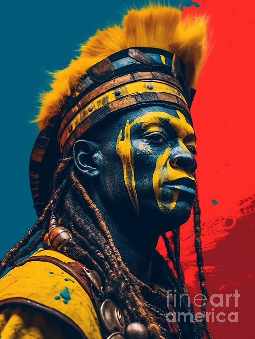 Zulu warrior Surreal Cinematic Minimalistic by Asar Studios #9