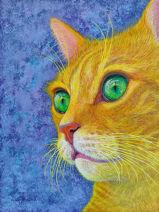 Vladimir Frolov - A cat with green eyes.