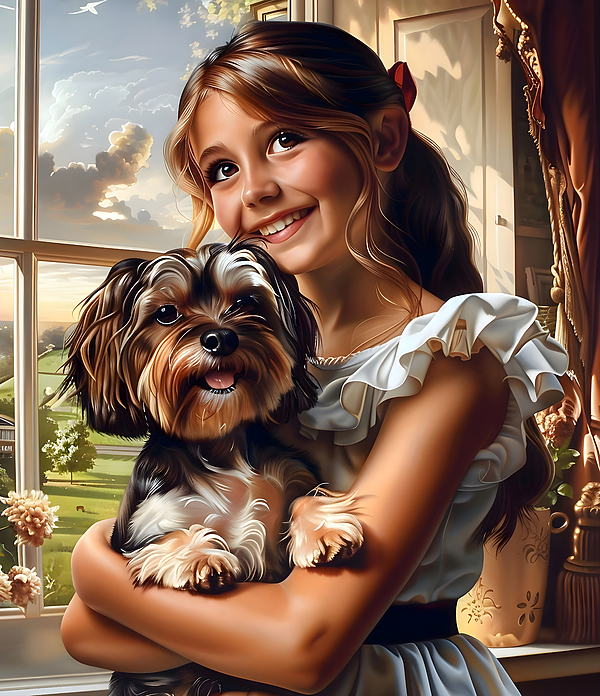 Lozzerly Designs - A Girl and Her Yorkie