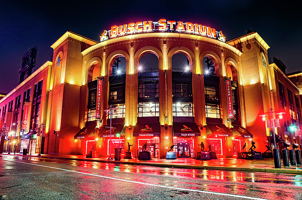 Busch Stadium and St Louis Cardinals Baseball Panorama Photograph by  Gregory Ballos - Fine Art America