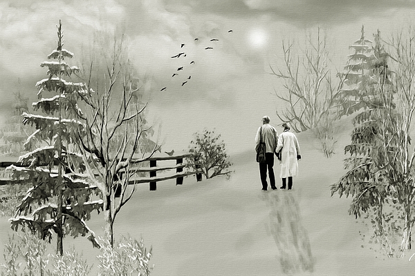 David Dehner - A Winter Walk With Your Love B W