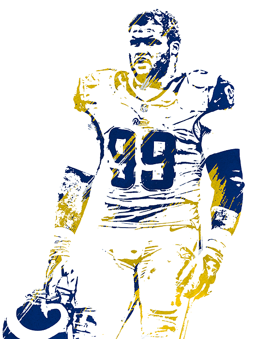 Aaron Donald Los Angeles Rams Pixel Art Kids T-Shirt by Joe