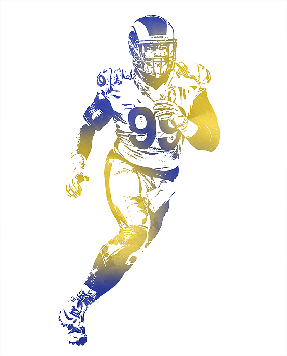 Aaron Donald, Los Angeles Rams  Nfl football art, Football art