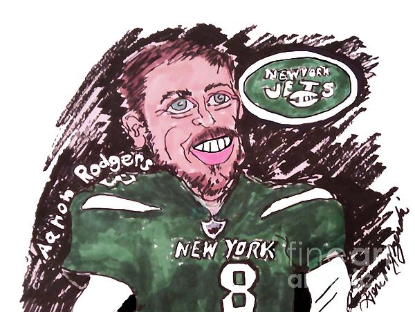 Aaron Rodgers New York Jets Ornament by Geraldine Myszenski - Pixels