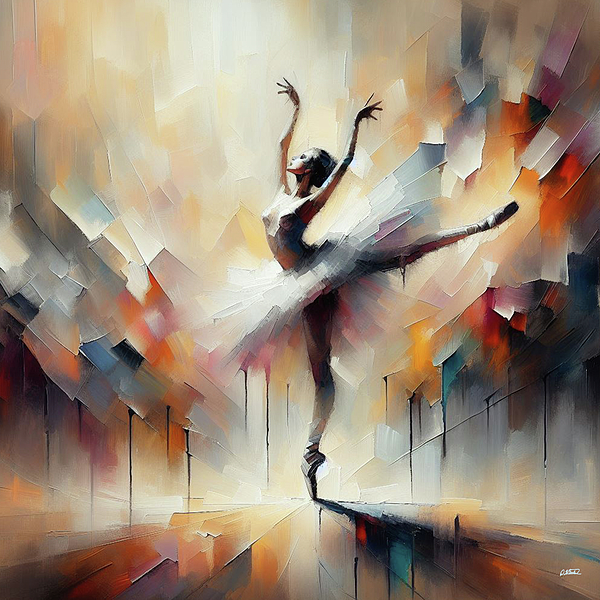 Dean Wittle - Abstract Expressionist Ballerina - DWP1750639