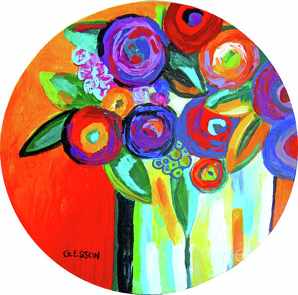 Genevieve Esson - Abstract Floral In Vase