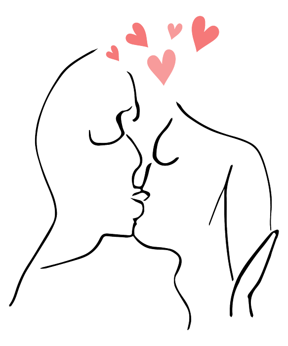 Funny romantic stick couple holding hands, minimal line art drawing, couple  in love art print Wood Print by Mounir Khalfouf - Pixels