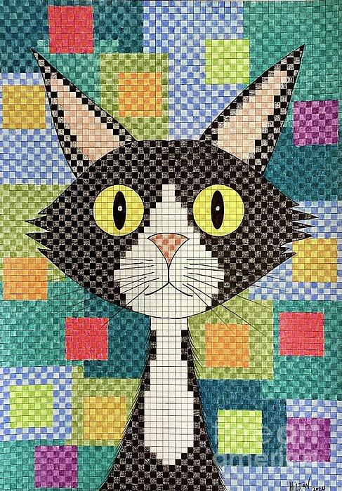 Graham Wallwork - Abstract Tuxedo Cat