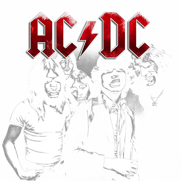Ac/dc Sticker by Ares H - Pixels
