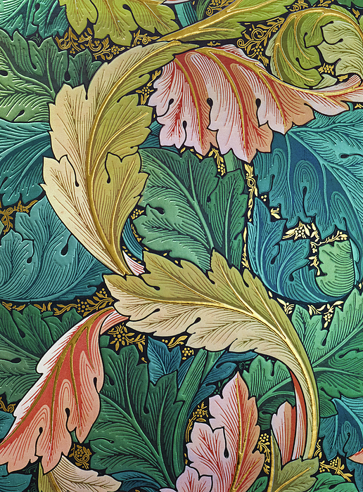 William Morris Acanthus Forest Green Wallpaper by Archipelago | Society6