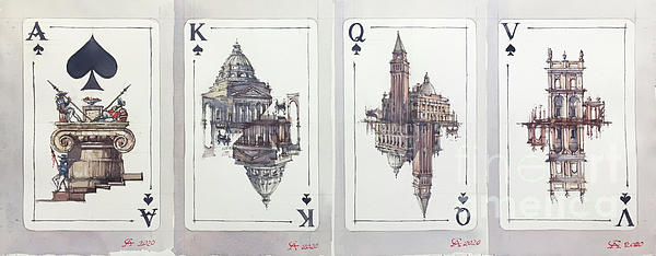 Ace, king, queen and jack of diamonds by Andrey Svistunov
