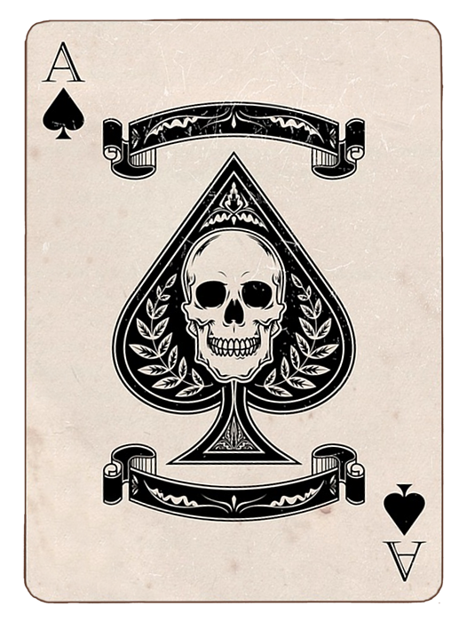 Ace Of Spades Card Vintage. Greeting Card by Tom Hill