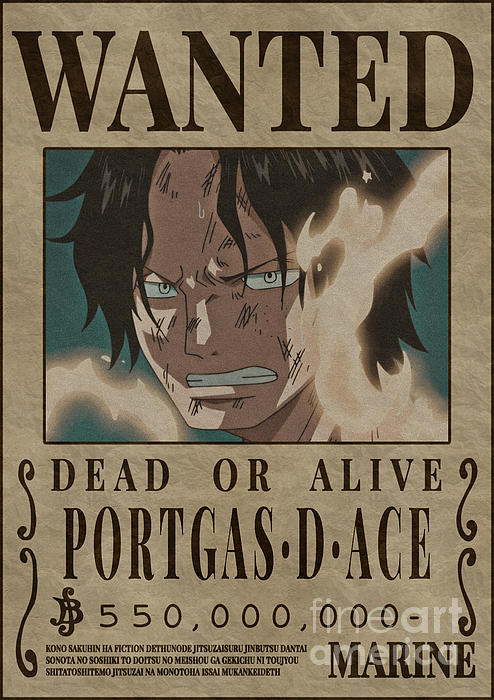 Gold Roger One Piece Wanted Poster Poster for Sale by One Piece