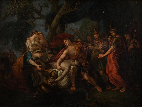 Achilles Lamenting the Death of Patroclus Tapestry by After