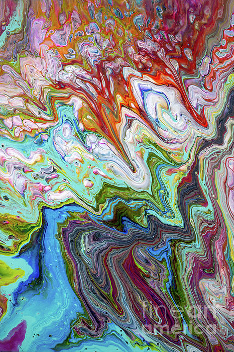 Acrylic pouring paint texture on canvas Photograph by Jon Anders Wiken -  Fine Art America