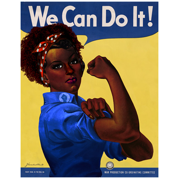 African American Rosie the Riveter We Can Do It Poster Ornament