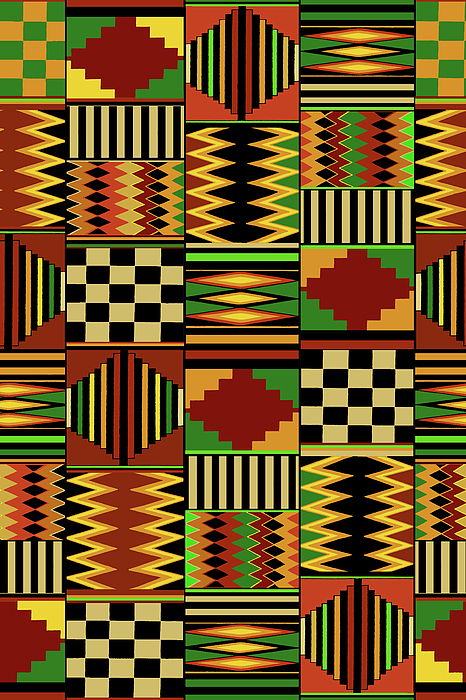 African Royal Kente Cloth Design Spiral Notebook by Vagabond Folk Art -  Virginia Vivier - Pixels Merch