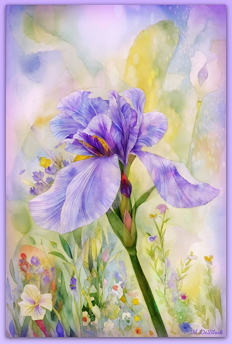 Marilyn DeBlock -  Lavender Iris Portrait