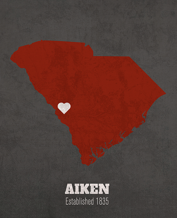 Aiken South Carolina City Map Founded 1835 University Of South Carolina Color Palette Design Turnpike 