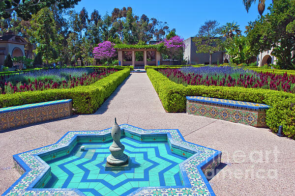 David Zanzinger - Alcazar Garden Blue Tile Fountain 