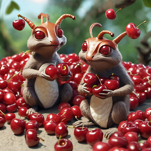 Leonard Keigher - Alien Chipmunks Discover Cherries