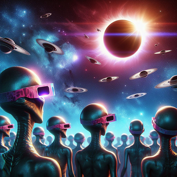 Ronald Mills - Aliens Watching The Total Eclipse