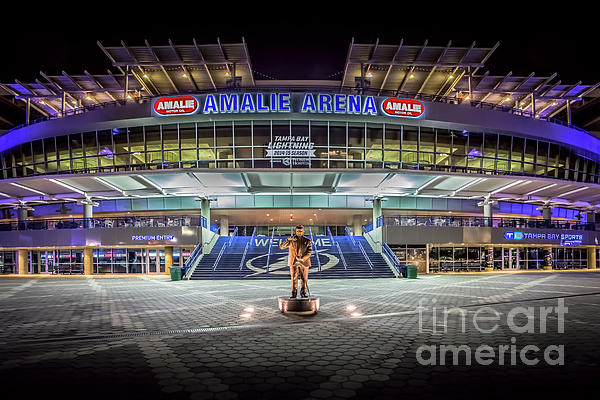Amalie Arena in Tampa, Florida - digital painting Jigsaw Puzzle by