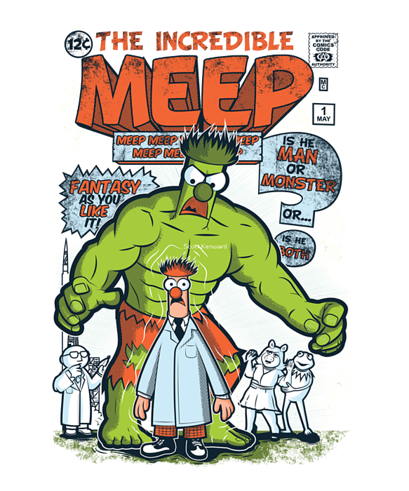 Beaker Meepers va meep Digital Art by Byron Mark - Pixels