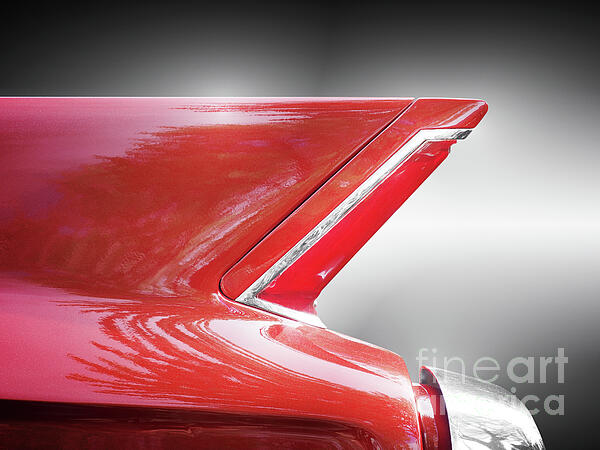 Beate Gube - American classic car Deville 1962 tail fin red