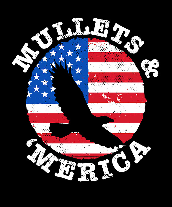 American Flag I Mullet Hairstyle I Mullets And 'Merica Sticker by ...