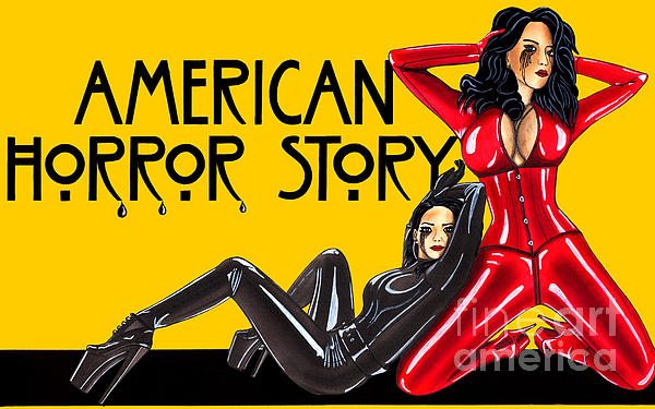 Vladyslav Shapovalenko - American Horror Story fan hand drawing Poster