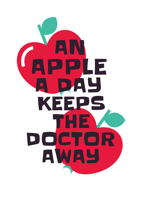 An Apple A Day Keeps The Doctor Away Funny Quote T-Shirt by Funny Gift  Ideas - Pixels